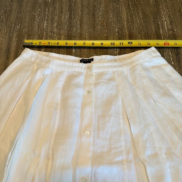 Theory White Linen Skirt - Picture 3 of 6